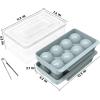 imageWIBIMEN Large Ice Cube Molds Big Round Whiskey Ice Cube Trays for Freezer Easy to Fill ampamp Release Whiskey Bourbon Cocktail19In6 Balls Blue2 PackBlue2 Pack
