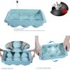 imageWIBIMEN Large Ice Cube Molds Big Round Whiskey Ice Cube Trays for Freezer Easy to Fill ampamp Release Whiskey Bourbon Cocktail19In6 Balls Blue2 PackBlue2 Pack