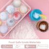 imageWIBIMEN Large Ice Cube Molds Big Round Whiskey Ice Cube Trays for Freezer Easy to Fill ampamp Release Whiskey Bourbon Cocktail19In6 Balls Blue2 PackPink2 Pack