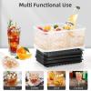imageWIBIMEN Mini Ice Cube Trays Small Tiny Round Pebble Crushed Nugget Ice Trays for Freezer with Lid  Chilling Drinks Coffee Juice2 Pack055In  BlueBlack