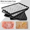 imageWIBIMEN Mini Ice Cube Trays Small Tiny Round Pebble Crushed Nugget Ice Trays for Freezer with Lid  Chilling Drinks Coffee Juice2 Pack055In  BlueBlack