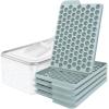 imageWIBIMEN Mini Ice Cube Trays Small Tiny Round Pebble Crushed Nugget Ice Trays for Freezer with Lid  Chilling Drinks Coffee Juice2 Pack055In  BlueBlue