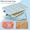 imageWIBIMEN Mini Ice Cube Trays Small Tiny Round Pebble Crushed Nugget Ice Trays for Freezer with Lid  Chilling Drinks Coffee Juice2 Pack055In  BlueBlue