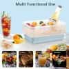 imageWIBIMEN Mini Ice Cube Trays Small Tiny Round Pebble Crushed Nugget Ice Trays for Freezer with Lid  Chilling Drinks Coffee Juice2 Pack055In  BlueBlue