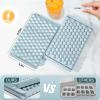 imageWIBIMEN Mini Ice Cube Trays Small Tiny Round Pebble Crushed Nugget Ice Trays for Freezer with Lid  Chilling Drinks Coffee Juice2 Pack055In  BlueBlue