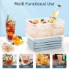 imageWIBIMEN Mini Ice Cube Trays Small Tiny Round Pebble Crushed Nugget Ice Trays for Freezer with Lid  Chilling Drinks Coffee Juice2 Pack055In  BlueBlue