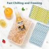 imageWIBIMEN Mini Ice Cube Trays Small Tiny Round Pebble Crushed Nugget Ice Trays for Freezer with Lid  Chilling Drinks Coffee Juice2 Pack055In  BlueBlue