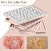 imageWIBIMEN Mini Ice Cube Trays Small Tiny Round Pebble Crushed Nugget Ice Trays for Freezer with Lid  Chilling Drinks Coffee Juice2 Pack055In  BluePink