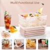 imageWIBIMEN Mini Ice Cube Trays Small Tiny Round Pebble Crushed Nugget Ice Trays for Freezer with Lid  Chilling Drinks Coffee Juice2 Pack055In  BluePink