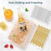 imageWIBIMEN Mini Ice Cube Trays Small Tiny Round Pebble Crushed Nugget Ice Trays for Freezer with Lid  Chilling Drinks Coffee Juice2 Pack055In  BlueWhite