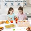 imageWIBIMEN Mini Ice Cube Trays Small Tiny Round Pebble Crushed Nugget Ice Trays for Freezer with Lid  Chilling Drinks Coffee Juice2 Pack055In  BlueWhite