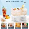 imageWIBIMEN Mini Ice Cube Trays Small Tiny Round Pebble Crushed Nugget Ice Trays for Freezer with Lid  Chilling Drinks Coffee Juice2 Pack055In  BlueWhite