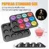 imageWIBIMEN Muffin Pan with 12 Silicone Cupcake Baking Cups  Nonstick Regular Size Cupcake Pan  Reusable Muffin Tin Baking Pans Set for Making Muffin Cakes Tart Bread1PCS 12Cup Regular2PCS 12Cup Regular