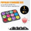 imageWIBIMEN Muffin Pan with 12 Silicone Cupcake Baking Cups  Nonstick Regular Size Cupcake Pan  Reusable Muffin Tin Baking Pans Set for Making Muffin Cakes Tart Bread1PCS 12Cup Regular1PCS 12Cup Regular