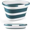 imageCollapsible Bucket for Cleaning 42 Gallons Mop Bucket with Handle for Floor Window Car Washing Silicone Ice Buckets for Parties Camping Fishing Beach RV Laundry Storage Household Cleaning SuppliesGreen