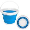 imageCollapsible Bucket with Handle 10L26 Gallon Portable Mop Bucket for Cleaning Silicone Ice Buckets for Outdoor Camping Fishing Car Washing Household Cleaning Supplies Large Plastic Wash Basin TubBlue
