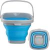 imageCollapsible Mop Bucket and Ice Bucket5L13 Gallon Household Cleaning Silicone Dust Mops Bucket Portable Bathroom Cleaning Supplies Square Bucket for Cleaning5L