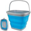 imageCollapsible Mop Bucket and Ice Bucket5L13 Gallon Household Cleaning Silicone Dust Mops Bucket Portable Bathroom Cleaning Supplies Square Bucket for Cleaning10L