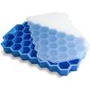 imageIce Cube Trays with Lids for Freezer 33 Sphere Ice Cube Tray with Easy Release for Iced Coffee or Ice Drinks Ice Tray with Lids Ice Cube Mold for Reusable Ice Cubes for Ice Bucket 3 PackBlue