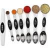 imageMagnetic Measuring Spoons Set with Leveler Stackable Stainless Steel Tablespoons for Baking Fits in Spice JarsSliver