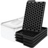 imageWIBIMEN Mini Ice Cube Trays Small Tiny Round Pebble Crushed Nugget Ice Trays for Freezer with Lid  Chilling Drinks Coffee Juice2 Pack055In  BlueBlack