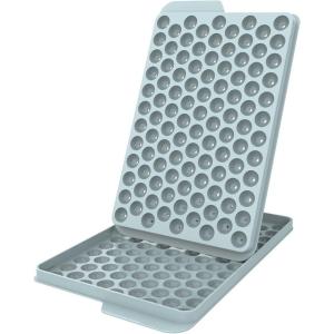 imageWIBIMEN Mini Ice Cube Trays Small Tiny Round Pebble Crushed Nugget Ice Trays for Freezer with Lid  Chilling Drinks Coffee Juice2 Pack055In  BlueBlue