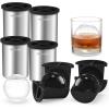 imageClear Ice Cube Maker  25quot Ball  Stainless Steel Clear Ice Maker  Compact Design  for Whiskey Cocktails Bourbon  2 PACK with Ice Tong ampamp Ice BoxMetallicRound