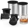 imageClear Ice Cube Maker  25quot Ball  Stainless Steel Clear Ice Maker  Compact Design  for Whiskey Cocktails Bourbon  2 PACK with Ice Tong ampamp Ice BoxMetallicTrump