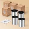 imageClear Ice Cube Maker  25quot Ball  Stainless Steel Clear Ice Maker  Compact Design  for Whiskey Cocktails Bourbon  2 PACK with Ice Tong ampamp Ice BoxMetallicRound