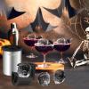 imageClear Ice Cube Maker  25quot Ball  Stainless Steel Clear Ice Maker  Compact Design  for Whiskey Cocktails Bourbon  2 PACK with Ice Tong ampamp Ice BoxMetallicSkull