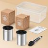 imageClear Ice Cube Maker  25quot Ball  Stainless Steel Clear Ice Maker  Compact Design  for Whiskey Cocktails Bourbon  2 PACK with Ice Tong ampamp Ice BoxMetallicRound