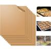 imageWIBIMEN Grill Mats for Outdoor Grill Set of 7 9 Copper Grill Mat 100 NonStick PFOA Free 1575 x 13quot Heavy Duty Resuable and Easy to Clean Works on Gas Charcoal and Electric BBQ