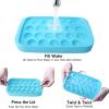 imageRound Ice Cube Tray Ice Ball Maker Mold for Freezer with Lid and Bin ampamp scoop Easy Release Circle Ice Cube Tray BPA Free for Ice Chilling Cocktail Whiskey Tea Coffee
