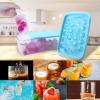 imageRound Ice Cube Tray Ice Ball Maker Mold for Freezer with Lid and Bin ampamp scoop Easy Release Circle Ice Cube Tray BPA Free for Ice Chilling Cocktail Whiskey Tea Coffee