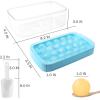imageRound Ice Cube Tray Ice Ball Maker Mold for Freezer with Lid and Bin ampamp scoop Easy Release Circle Ice Cube Tray BPA Free for Ice Chilling Cocktail Whiskey Tea Coffee