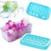 imageRound Ice Cube Tray Ice Ball Maker Mold for Freezer with Lid and Bin ampamp scoop Easy Release Circle Ice Cube Tray BPA Free for Ice Chilling Cocktail Whiskey Tea Coffee