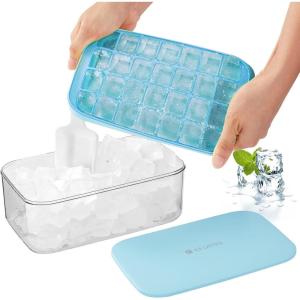 imageRound Ice Cube Trays  Ice Ball Maker Mold for Freezer Circle Ice Cube Tray Making 12 INCH x 66 Sphere Ice Chilling Cocktail Soda Coffee2 PACK Purple Ice Trays ampamp Ice Bin ampamp Ice Scoop