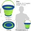 image5L Collapsible Mop Bucket for Cleaning Foldable Buckets with Handles for Beach Sand Garden Car Washing Fishing Silicone Cleaning Buckets for Household Use Bathroom Cleaning Supplies BlueGreenBlueGreen
