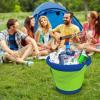 image5L Collapsible Mop Bucket for Cleaning Foldable Buckets with Handles for Beach Sand Garden Car Washing Fishing Silicone Cleaning Buckets for Household Use Bathroom Cleaning Supplies BlueGreenBlueGreen