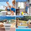 imageCar Wash Bucket 5L Collapsible Bucket for Cleaning Supplies Folding Mop Buckets Water Storage Containers for Camping Gardening Finishing Beach Outdoor RV Sink Wash Basin Ice Tub Swamp Emergency Prep