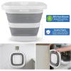 imageCar Wash Bucket 5L Collapsible Bucket for Cleaning Supplies Folding Mop Buckets Water Storage Containers for Camping Gardening Finishing Beach Outdoor RV Sink Wash Basin Ice Tub Swamp Emergency Prep