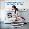 imageExtra Large Collapsible Bucket 35L Mop Bucket With Handles ampamp Wheels Plastic Wash Basin Pet Bath Tub for Puppy Dogs Cats Folding Laundry Basket Clothes Storage Organizer RV Outdoor Camping EssentialsGray