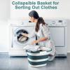 imageExtra Large Collapsible Bucket 35L Mop Bucket With Handles ampamp Wheels Plastic Wash Basin Pet Bath Tub for Puppy Dogs Cats Folding Laundry Basket Clothes Storage Organizer RV Outdoor Camping EssentialsGreen