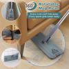 imageFlat Mop with 3 Pads Microfiber Mops for Floor Cleaning Adjustable Handle 2949 Dust Mop for Hardwood Floors Wet Dry Use on Laminate Wood Tile Vinyl Wall Mopping Bathroom Kitchen Household Supplies