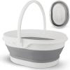 imageCollapsible Foot Soaking Tub for Foot Bath Soak Spa Foot Tub for Soaking Feet Massager Health Care Plastic Bucket with Handle Wash Basin Laundry Basket for Travel Beach RV Gifts for Women Parents