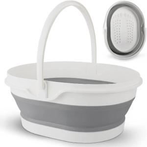 imageCollapsible Foot Soaking Tub for Foot Bath Soak Spa Foot Tub for Soaking Feet Massager Health Care Plastic Bucket with Handle Wash Basin Laundry Basket for Travel Beach RV Gifts for Women Parents