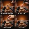 imageCocktail Smoker Kit with Torch Whiskey Smoker Infuser Kit of 6 Flavors Natural Wood Chips 2 Whiskey Glasses 2 Clear Ice Maker Old Fashioned Smoker Kit Whiskey Gifts for Men Without Butane