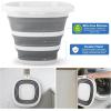 image10L Collapsible Bucket for Cleaning Portable Ice Bucket Water Pail for Space Saving Foldable Sand Buckets with Handles for House Bathroom Plastic Tub Sink Camping Wash Basin RV Essentials10L