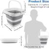 image10L Collapsible Bucket for Cleaning Portable Ice Bucket Water Pail for Space Saving Foldable Sand Buckets with Handles for House Bathroom Plastic Tub Sink Camping Wash Basin RV Essentials5L