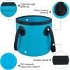 image5 Gallon Bucket Collapsible Bucket with Handle for Outdoor Beach Fishing Gardening Folding Car Wash Buckets Mop Water Storage Laundry Wash Basin for RV Household Cleaning Supplies Camping EssentialsBlue